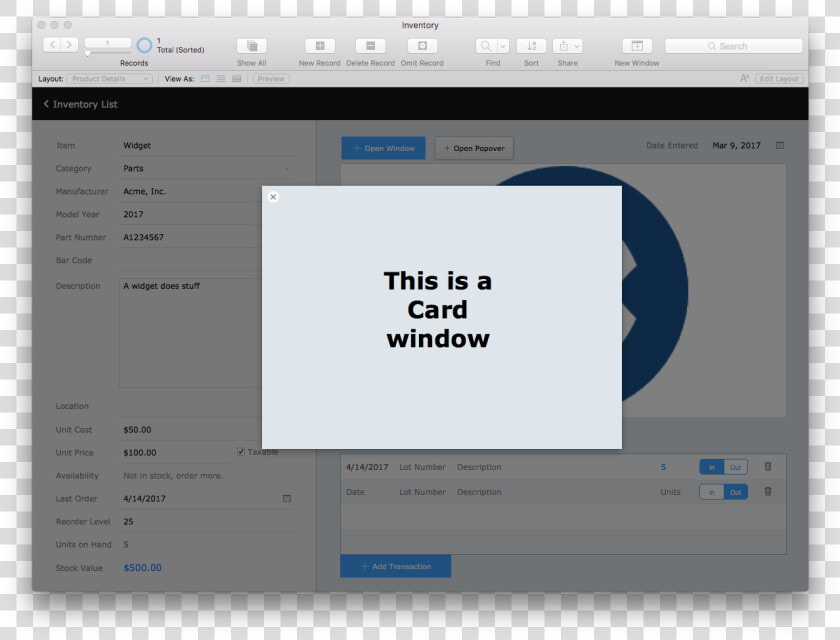 Filemaker Card Window Example  HD Png DownloadTransparent PNG