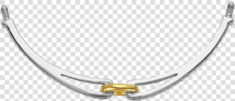 Two tone Open Circle Fashion Bracelet Bar  Small   Necklace  HD Png DownloadTransparent PNG