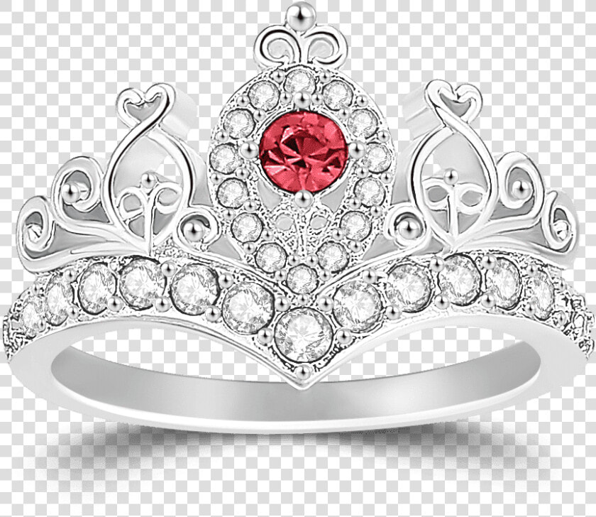 Personalized Birthstone Crown Princess Ring Silver   Tiara  HD Png DownloadTransparent PNG