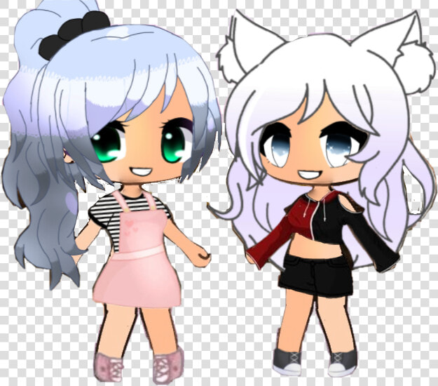 Made These Two Only Out Of Stickers Im Proud   Gacha Life Two Characters  HD Png DownloadTransparent PNG