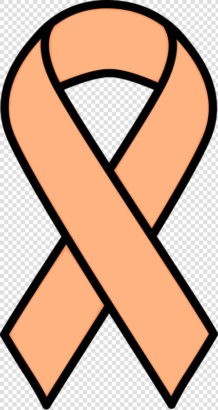 Peach Uterine Cancer Ribbon Clip Arts   Peach Uterine Cancer Ribbon  HD Png DownloadTransparent PNG