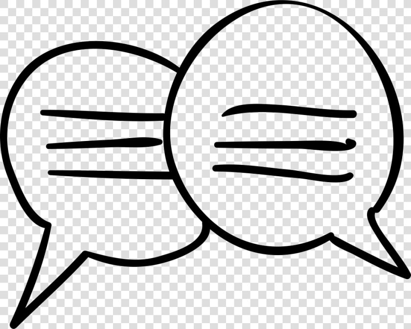 Chatting Speech Bubbles Hand Drawn Bubbles Couple   Portable Network Graphics  HD Png DownloadTransparent PNG