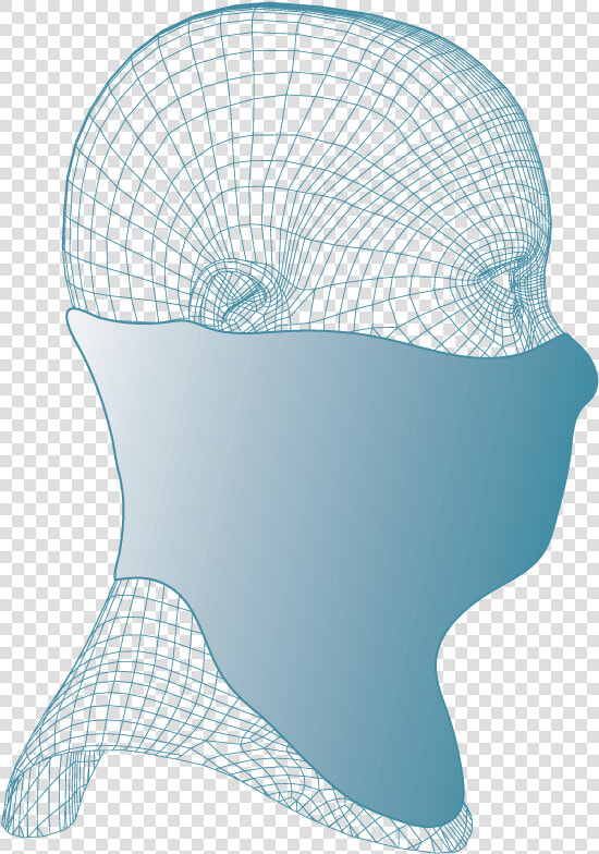 Bandana Style Face Shield Mask Silhouette   Face Mask  HD Png DownloadTransparent PNG