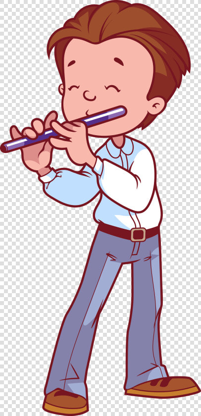 Flutes Clipart Musician   Png Clipart Boy With Flute Png  Transparent PngTransparent PNG