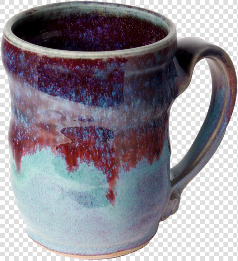 Handmade Turquoise And Purple Pottery Mug   Pottery Mug Png  Transparent PngTransparent PNG