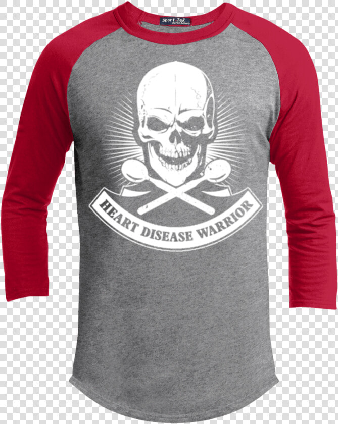 Heart Disease Warrior Skull Baseball Shirt   T shirt  HD Png DownloadTransparent PNG