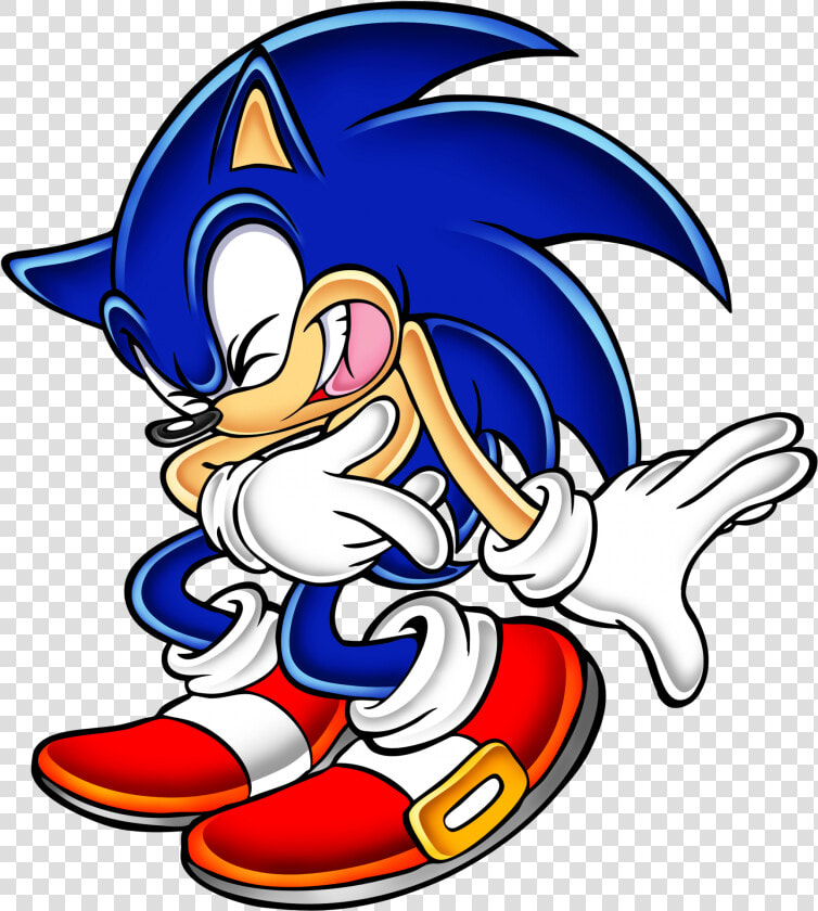 High Quality Sonic The Hedgehog Laughing Blank Meme   Sonic Adventure 1 Artwork  HD Png DownloadTransparent PNG