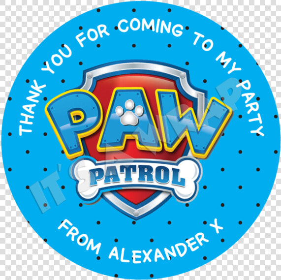 Paw Patrol Logo Sweet Cone Stickers   Birthday Paw Print Paw Patrol Background  HD Png DownloadTransparent PNG