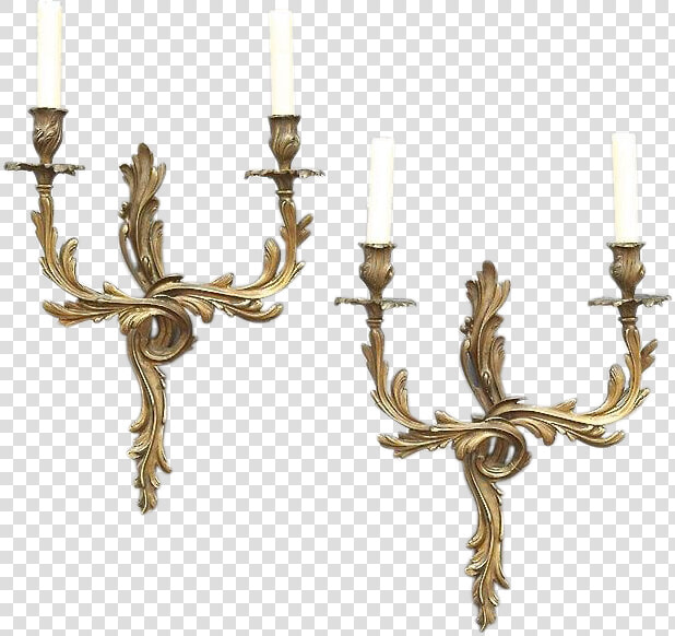 Pair Of Louis Xv Style French Bronze Sconces  HD Png DownloadTransparent PNG