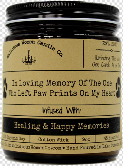 In Loving Memory Of The One Who Left Paw Prints On   Meetings That Could Be An Email Candle  HD Png DownloadTransparent PNG