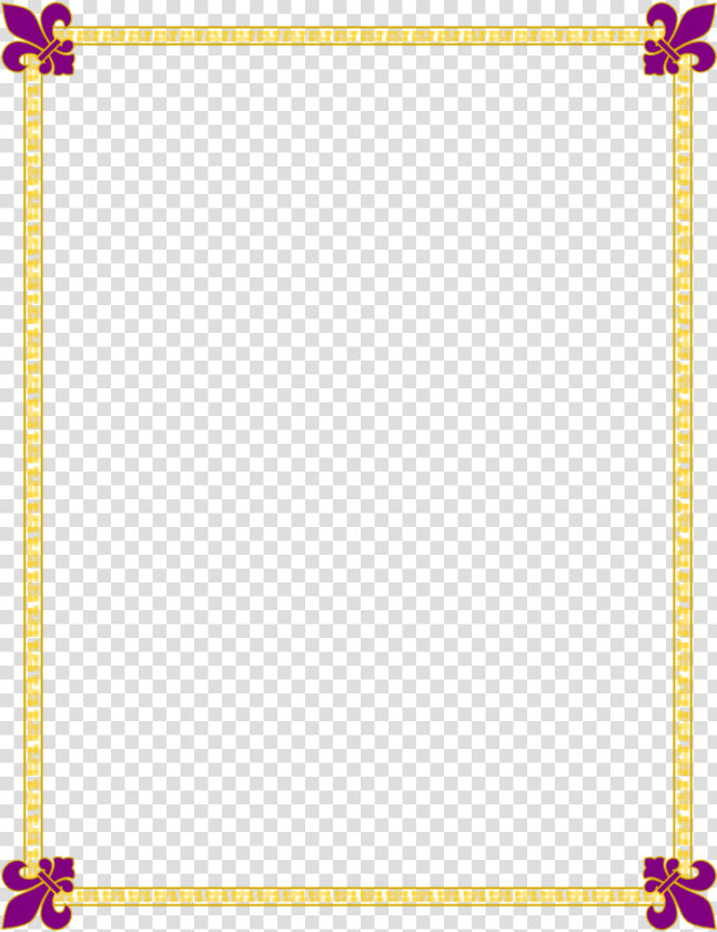 Fleur De Lis Gold And Purple Border   Boy Scout Border Design  HD Png DownloadTransparent PNG