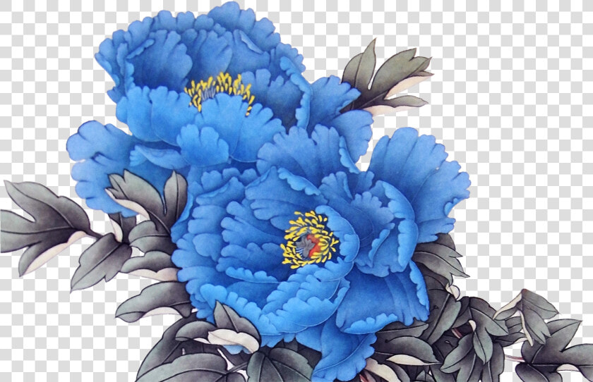 Clip Art Peony Icon Transprent Png   Blue Peonies Png  Transparent PngTransparent PNG