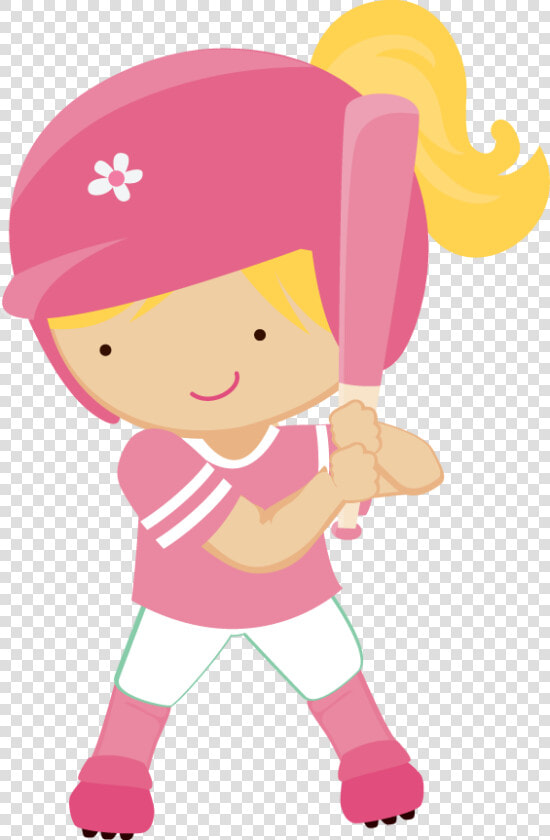 Baseball Party Clipart   Beisbol Animado Niñas  HD Png DownloadTransparent PNG