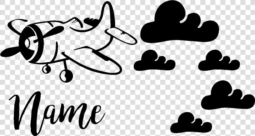 Sticker Prenom Personnalise Avion Et Nuages Ambiance   Авиация Гиф  HD Png DownloadTransparent PNG