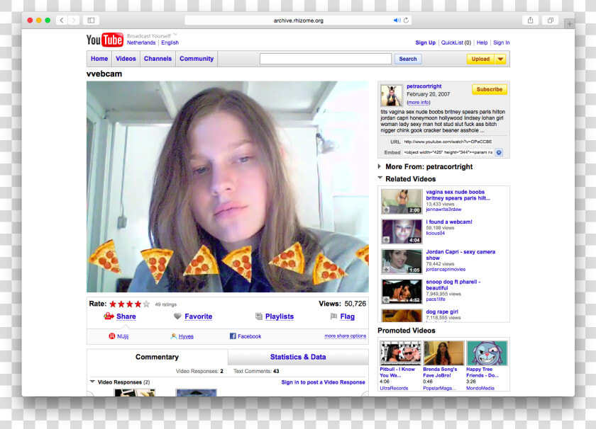 Transparent Youtube Face Png   Rachel Greene Net Art  Png DownloadTransparent PNG