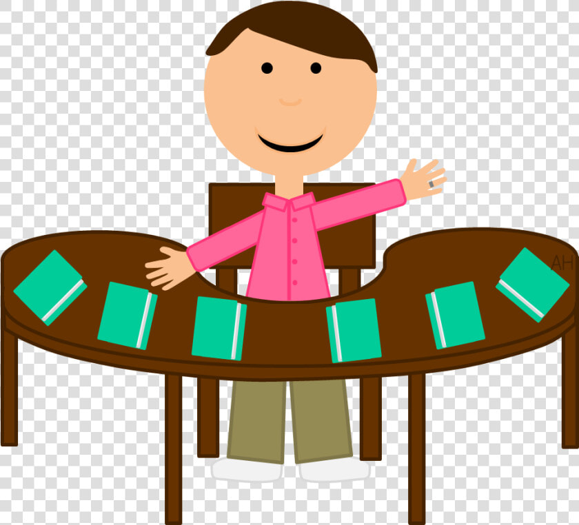 Teacher Table Clipart   Read With Teacher Clipart  HD Png DownloadTransparent PNG