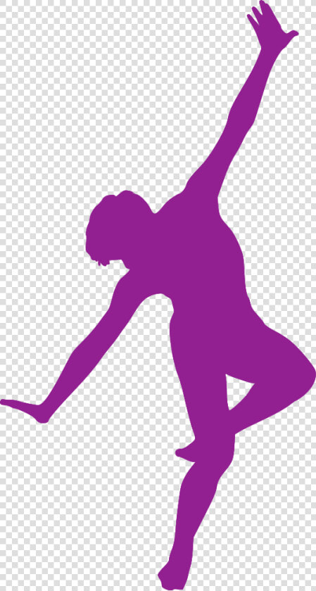 Purple Gymnast Silhouette Png Clipart   Png Download   Dance Silhouette Purple  Transparent PngTransparent PNG