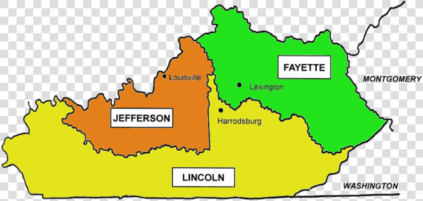 By 1776  Kentucky County Had Been Split Into Jefferson    Kentucky Boundaries  HD Png DownloadTransparent PNG