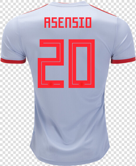 Spain 2018 World Cup Marco Asensio   Spain Jersey 2018 Away Jersey  HD Png DownloadTransparent PNG