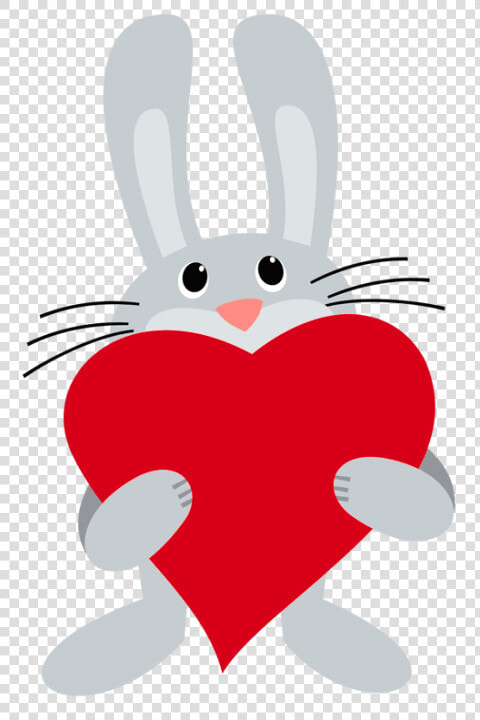 Bunnies With Heart Png Clipa   Bunny With Heart Clipart  Transparent PngTransparent PNG