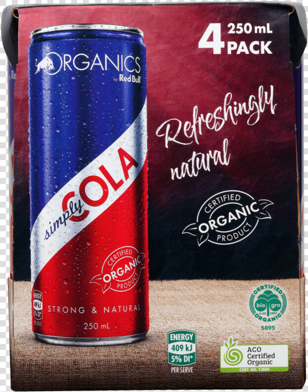 Red Bull Organics Simply Cola  HD Png DownloadTransparent PNG