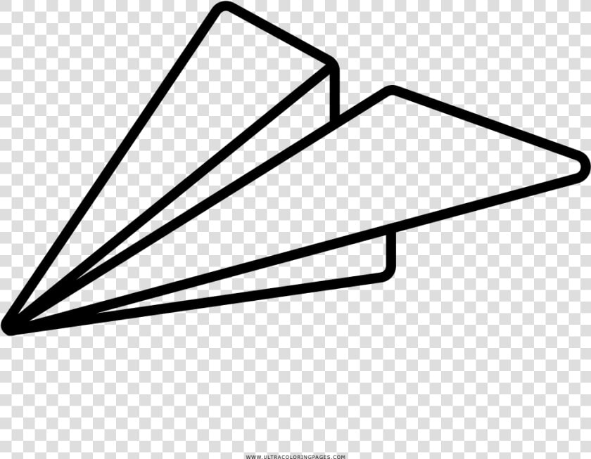 Paper Plane Coloring Page   Paper Airplane Drawing  HD Png DownloadTransparent PNG