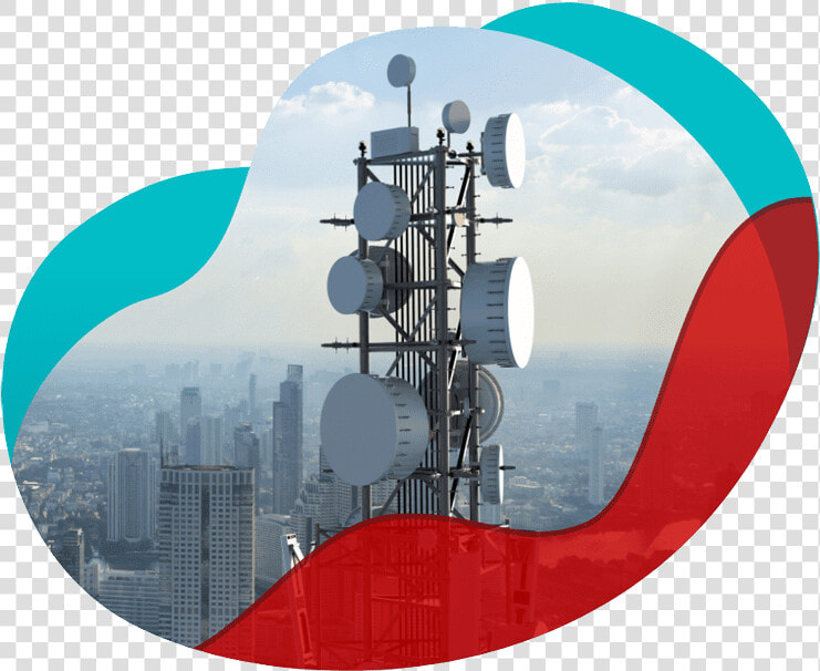 Cell Towers And Amorphous Cloud Shapes   Cityscape  HD Png DownloadTransparent PNG