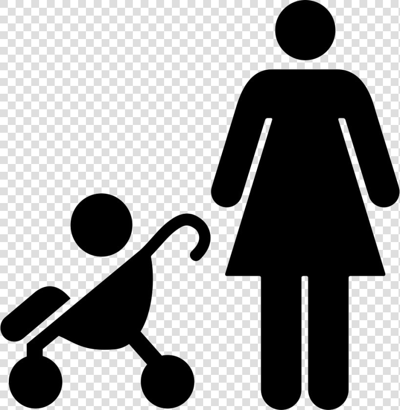 Mother With Baby On Stroller Comments   Red Female Toilet Sign  HD Png DownloadTransparent PNG