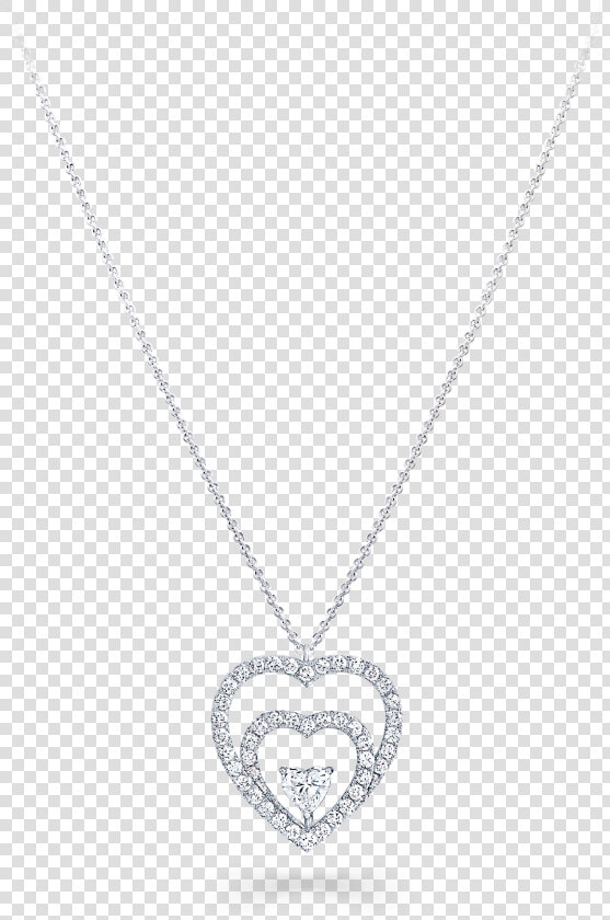 A Graff Bridal Necklace Featuring A Double Heart Diamond  HD Png DownloadTransparent PNG