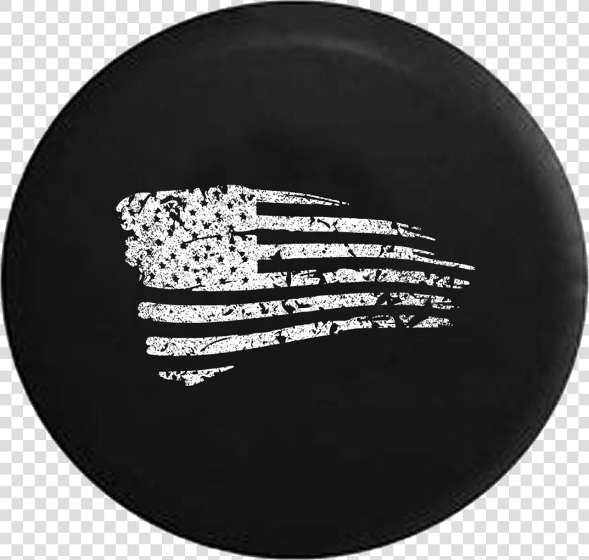 Jeep Wrangler Tire Cover With Distressed Waving American   Circle  HD Png DownloadTransparent PNG