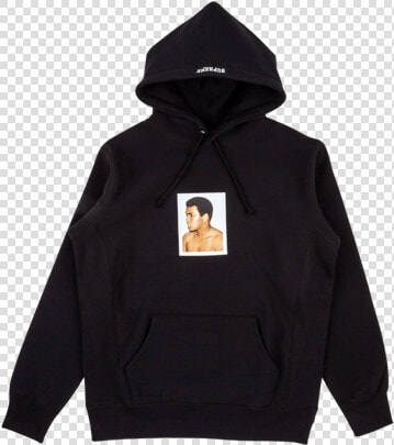 Supreme Ali warhol Hooded Sweatshirt   Blue Supreme Hoodie Quilted  HD Png DownloadTransparent PNG