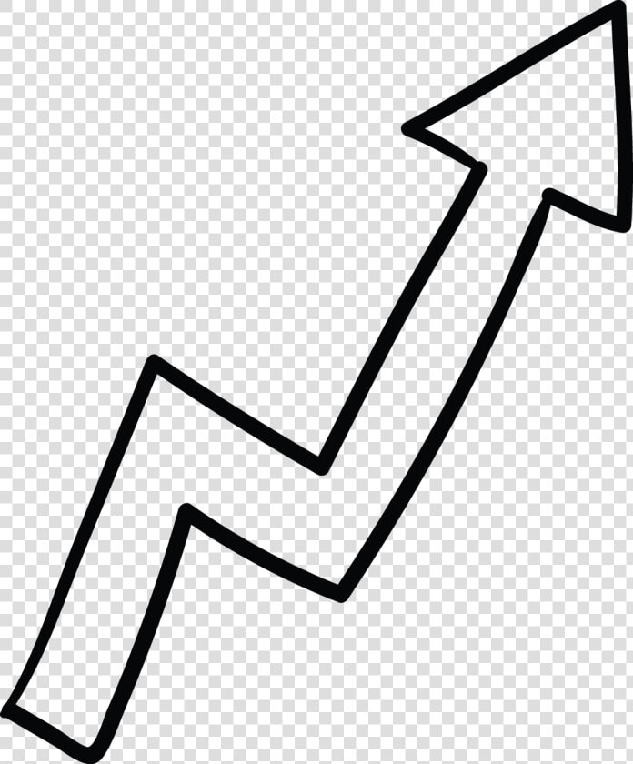 Up Arrow White Zigzag Tail Doodle   Arrow Going Up Png White  Transparent PngTransparent PNG