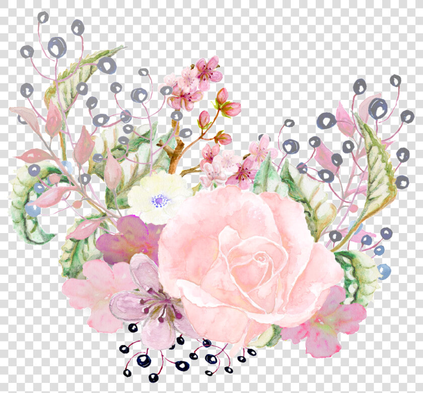 Transparent Painted Flowers Png   Portable Network Graphics  Png DownloadTransparent PNG