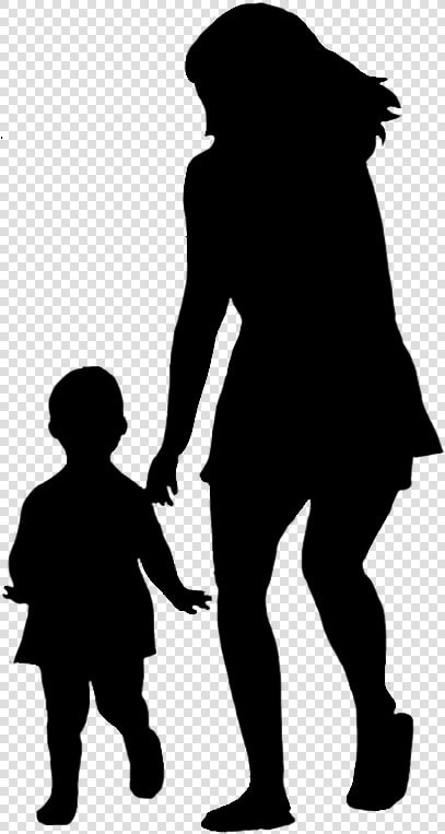 Silhouette Clip Art Mother Vector Graphics Child   Mother And Child Silhouette Transparent Background  HD Png DownloadTransparent PNG