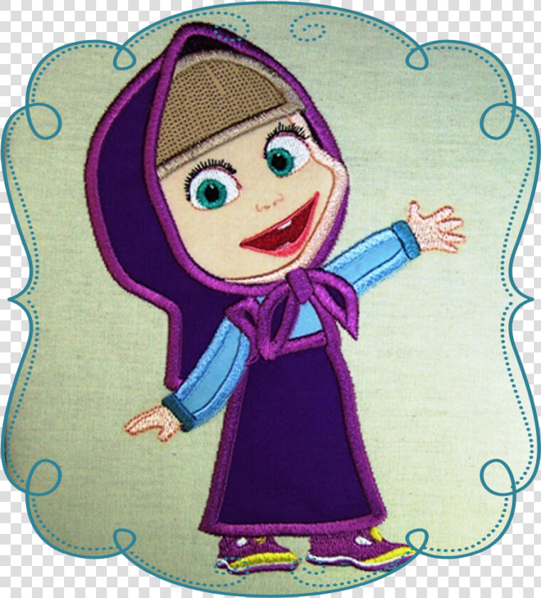 Large Marsha   Masha And The Bear Applique Design  HD Png DownloadTransparent PNG