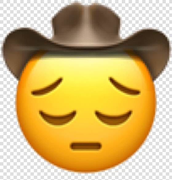 Pensive Cowboy Emoji Transparent  HD Png DownloadTransparent PNG