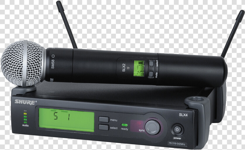 Shure Slx24 sm58 Handheld Wireless Microphone System   Shure Slx24 Sm58  HD Png DownloadTransparent PNG