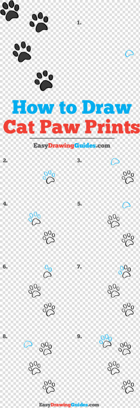 How To Draw Cat Paw Prints   Electric Blue  HD Png DownloadTransparent PNG