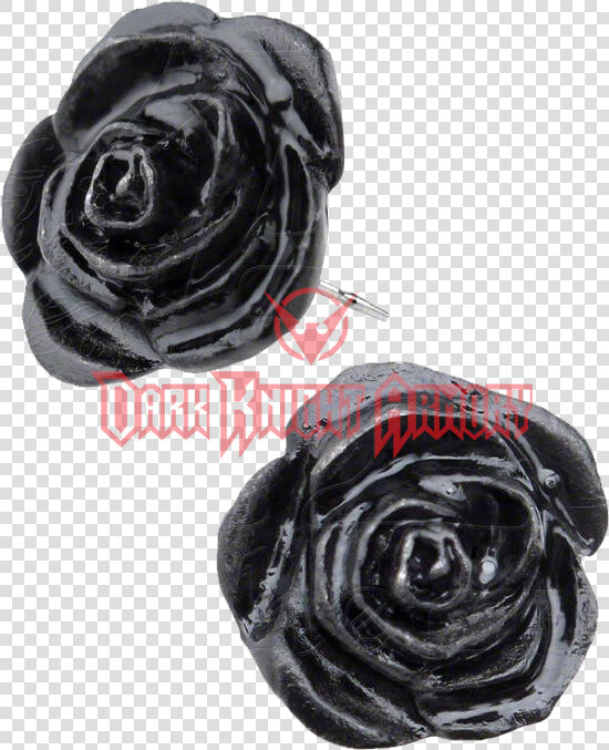 Black Rose Stud Earrings   Rose Earing  HD Png DownloadTransparent PNG