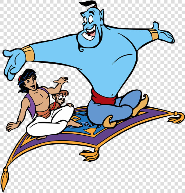 Transparent Aladdin Genie Png   Aladdin With Genie Cartoons  Png DownloadTransparent PNG