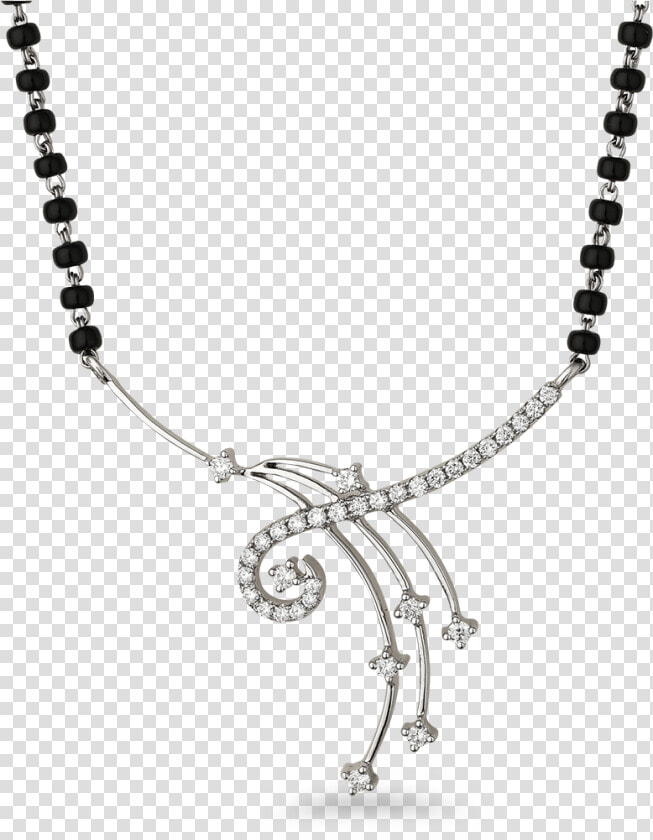 18ct White Gold Diamond Mangalsutra  HD Png DownloadTransparent PNG