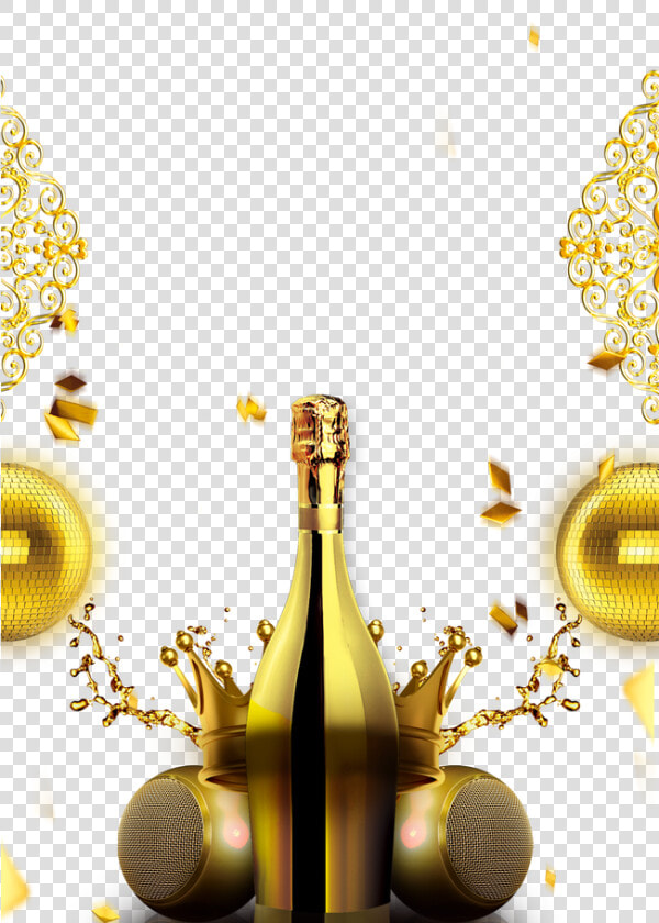 Champagne Bottle Download Transparent Png Image   Golden Champagne Bottle Png  Png DownloadTransparent PNG