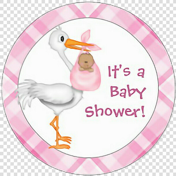 Transparent Pink Stork Clipart   Baby Shower Stork  HD Png DownloadTransparent PNG