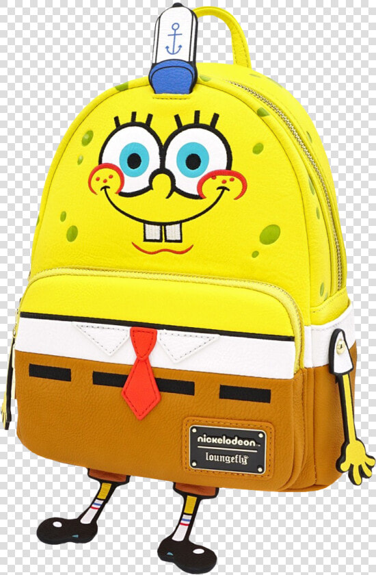 Spongebob 20th Anniversary 10” Faux Leather Mini Backpack   Lounge Fly Spongebob  HD Png DownloadTransparent PNG