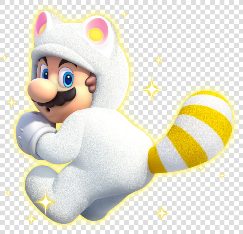 White Tanooki Mario  HD Png DownloadTransparent PNG