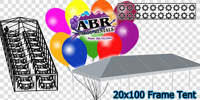 20 X 100 Frame Tent Title 20 X 100 Frame Tent   Balloon  HD Png DownloadTransparent PNG