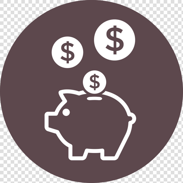 Piggy Bank Icon With Dollar Signs Above It   Savings Circle Icon Png  Transparent PngTransparent PNG