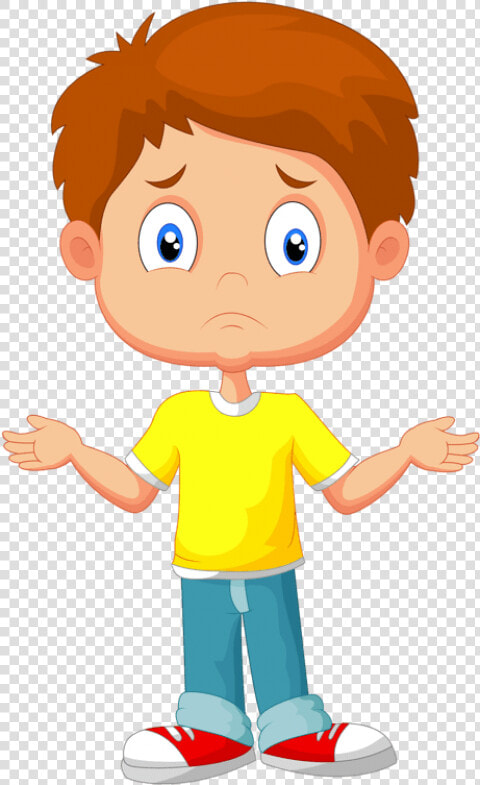 Transparent Confused Child Clipart   Confused Kid Cartoon  HD Png DownloadTransparent PNG