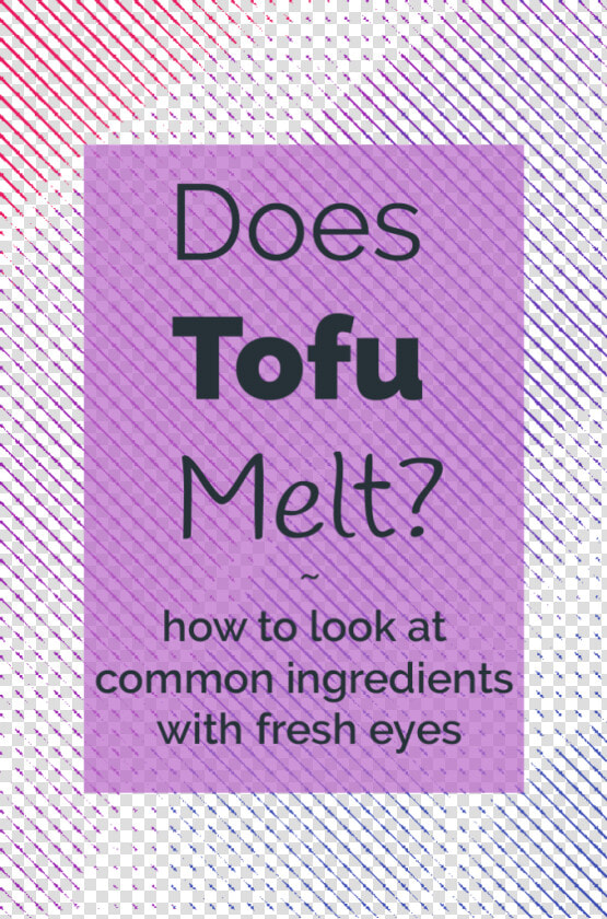 Does Tofu Melt Illustration And Title Image   Poster  HD Png DownloadTransparent PNG