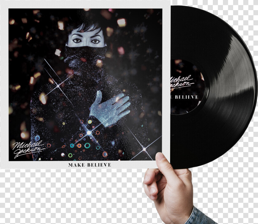 Mj Albumcover Vinyl Record Cover Mockup Psd Template   Michael Jackson Make Believe  HD Png DownloadTransparent PNG